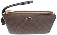 coach signature double wristlet f16109 women's handbags & wallets logo