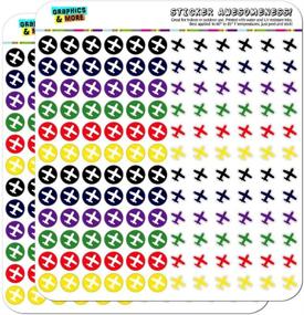 img 3 attached to ✈️ Airplane Travel Dots Stickers - Planner Calendar Scrapbooking Crafting - Multi Color - Clear