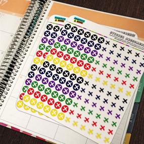img 2 attached to ✈️ Airplane Travel Dots Stickers - Planner Calendar Scrapbooking Crafting - Multi Color - Clear