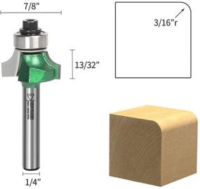 img 1 attached to 🪚 Enhance Your Woodworking Craftsmanship with KOWOOD Pro Roundover Bit Set - 4 Pieces, 1/4 Inch Shank, R:1/8", 3/16", 1/4", 5/16