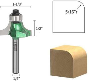 img 3 attached to 🪚 Enhance Your Woodworking Craftsmanship with KOWOOD Pro Roundover Bit Set - 4 Pieces, 1/4 Inch Shank, R:1/8", 3/16", 1/4", 5/16