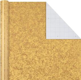 img 1 attached to Hallmark Premium Wrapping Paper Bundle - Marble, Sparkly Black, Antiqued Marigold (3-Pack: 85 sq. ft. ttl.) with Cut Lines on Reverse - Perfect for Christmas, Graduations, Birthdays, Weddings, Bridal Showers