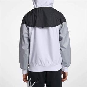 img 1 attached to Stylish NIKE Sportswear Windrunner Jacket in White - Perfect for Boys' Clothing!