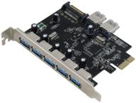 🔌 седна - pci express usb 3.0 7-портовый адаптер с разъемом питания sata (поддерживает win 8 uasp, очень быстрая скорость) логотип