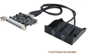 img 1 attached to 🔌 Седна - PCI Express USB 3.0 7-портовый адаптер с разъемом питания SATA (поддерживает Win 8 UASP, очень быстрая скорость)