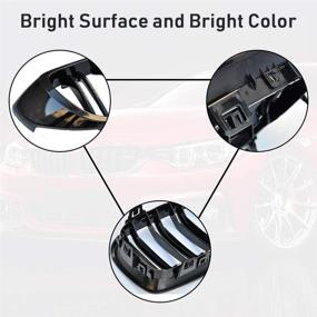 img 2 attached to 🔥 AvA Grille Grill for BMW 4 Series M4 F80 F82 F83 F32 F33 F36 430i 428i 435i 440i 2014-2019 - Enhance Your BMW with M-Color 2Pcs Grille Set
