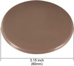 img 2 attached to 🚪 uxcell 80mm Wall Protectors - Self Adhesive Door Handle Bumper Guard Stopper Silicone Stop - Brown 2pcs: Effective Wall Protection for Your Door Handles