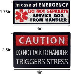 img 2 attached to 🐾 Stress-Free Service Dog Vest/Harness with Psychiatric Medic Assistance Embroidered Patch - Includes 4 Pcs of Morale Tactical Badge Fasteners for Separation from Handler and Paramedic Star of Life Hook & Loop Emblem