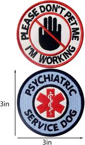 img 3 attached to 🐾 Stress-Free Service Dog Vest/Harness with Psychiatric Medic Assistance Embroidered Patch - Includes 4 Pcs of Morale Tactical Badge Fasteners for Separation from Handler and Paramedic Star of Life Hook & Loop Emblem