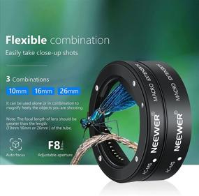 img 3 attached to 📸 Neewer AF Auto Focus Macro Extension Tube Set 10mm 16mm Compatible with Sony E-Mount Lenses, Maximum Load: 500G