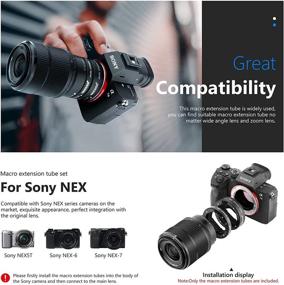 img 1 attached to 📸 Neewer AF Auto Focus Macro Extension Tube Set 10mm 16mm Compatible with Sony E-Mount Lenses, Maximum Load: 500G