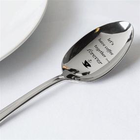 img 3 attached to 🎁 Forever Together Coffee Spoon - Engraved Christian Gift for Coffee Lovers Moving Away - Friendship Day Gift by Boston Creative Company #SP_067