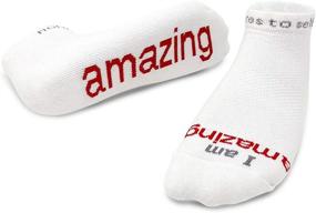 img 4 attached to 🧦 Positive Affirmation Socks - Inspirational Daily Notes for Women &amp; Men