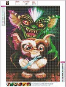 img 2 attached to 🎨 Exquisite Embroidery Paintings: Sparkling Rhinestone Artwork - Monster Series (11.8×15.8 Inches) - Design 01