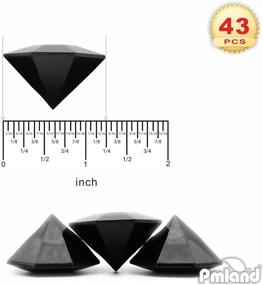 img 3 attached to 💎 40+ Pieces of PMLAND Large Black Acrylic Diamond Crystals - Perfect for Table Scatters, Vase Fillers, Decoration, Party, Treasure Hunting, Arts, and Crafts