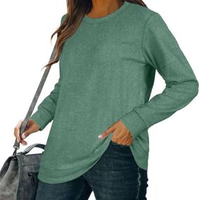 img 2 attached to 👚 Sousuoty Women's Casual Sweaters: Long Sleeve Pullover Tops for Best-in-Class Sweatshirt Style