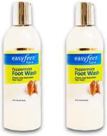 👣 elevate your footcare routine with easy feet spa peppermint foot wash - 16 oz. bottle (2 pack bundle) logo