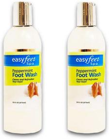 img 1 attached to 👣 Elevate Your Footcare Routine with Easy Feet Spa Peppermint Foot Wash - 16 Oz. Bottle (2 Pack Bundle)