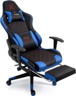 ultimate comfort and support: x-volsport high back gaming chair with footrest, racing style fabric ergonomic computer chair for office and video games logo