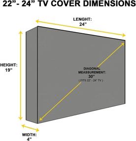 img 3 attached to 📺 Ultimate Protection with KHOMO GEAR Weatherproof Outdoor TV Cover - Clear Front | 22-24 Inch | Universal Fit for Most Mounts & Brackets