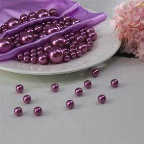 img 2 attached to WELMATCH Dusty Rose Pearl Vase Fillers - 120 pcs 0.75 LB Faux Pearl Beads 14mm 20mm 30mm Assorted, Includes 3200 pcs Clear Water Beads, Ideal for Home Wedding Event Decorations (Dusty Rose, 120 pcs)
