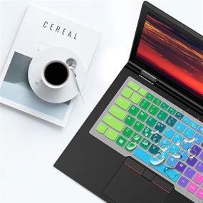 img 1 attached to 🌈 2 шт. накладка для клавиатуры для Lenovo Thinkpad X1 Carbon 5-го/6-го поколения 2019-2017, X1 Yoga 14", S2, A475, L460, L470, T460, T460p, T460s, T470, T470p, T470s, T480, T480S, L480 (Радуга + Прозрачный)