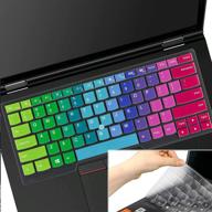 🌈 2 шт. накладка для клавиатуры для lenovo thinkpad x1 carbon 5-го/6-го поколения 2019-2017, x1 yoga 14", s2, a475, l460, l470, t460, t460p, t460s, t470, t470p, t470s, t480, t480s, l480 (радуга + прозрачный) логотип