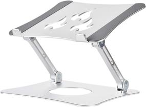 img 4 attached to 💻 Portable Adjustable Laptop Stand - Ergonomic Aluminum Notebook Holder and Heat-Vent Riser for MacBook Air/Pro, Surface, iPad, Dell XPS, HP - Compatible with 10-15.6 inch Computers