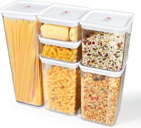 img 4 attached to Organize Your Kitchen Pantry with TBMax Airtight Food Storage Containers - Set of 6 BPA-Free Plastic Dispensers