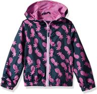 🧥 pink platinum girls fashionable printed windbreaker jacket featuring breathable mesh lining логотип