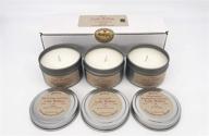 made in usa | lady mellow 100% pure soy travel tin candle set - the lavender l collection - 3-pack logo