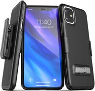 📱 ultra thin encased iphone 11 belt clip case with kickstand - black (2019 slimline) logo