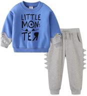 🦖 dazzling dinosaur delight: trendy toddler boys' clothing with printed t-shirts logo