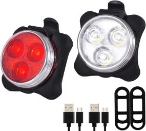 img 4 attached to JGRZF Bike Light Set USB Rechargeable - Super Bright Front and Back Lights for Bicycles - Waterproof with 4 Light Modes