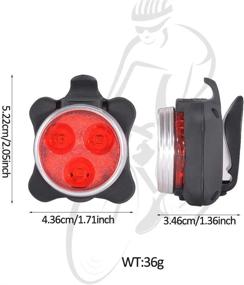 img 3 attached to JGRZF Bike Light Set USB Rechargeable - Super Bright Front and Back Lights for Bicycles - Waterproof with 4 Light Modes