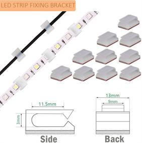 img 1 attached to 🔌 NIAVIKA LED Light Strip Connector Kits: 5050 RGB 4 Pin Connectors for Quick & Solderless Strip Light Connection - Complete 10mm Kits by NIAVIKA