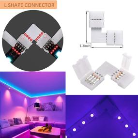 img 3 attached to 🔌 NIAVIKA LED Light Strip Connector Kits: 5050 RGB 4 Pin Connectors for Quick & Solderless Strip Light Connection - Complete 10mm Kits by NIAVIKA