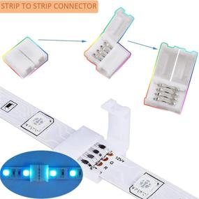 img 2 attached to 🔌 NIAVIKA LED Light Strip Connector Kits: 5050 RGB 4 Pin Connectors for Quick & Solderless Strip Light Connection - Complete 10mm Kits by NIAVIKA