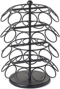 img 3 attached to Nifty Coffee Pod Carousel: Organize K-Cups with 360-Degree Spinning ☕️ Design - Stylish Black Kitchen Counter Storage Solution for Home or Office