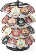 nifty coffee pod carousel: organize k-cups with 360-degree spinning ☕️ design - stylish black kitchen counter storage solution for home or office логотип