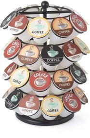 img 4 attached to Nifty Coffee Pod Carousel: Organize K-Cups with 360-Degree Spinning ☕️ Design - Stylish Black Kitchen Counter Storage Solution for Home or Office