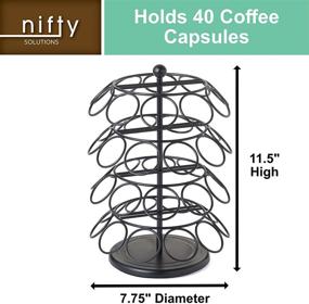 img 2 attached to Nifty Coffee Pod Carousel: Organize K-Cups with 360-Degree Spinning ☕️ Design - Stylish Black Kitchen Counter Storage Solution for Home or Office