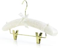 ✨ premium ivory satin padded pant skirt bar clip hangers for weddings & more - pack of 5 by hangerworld логотип