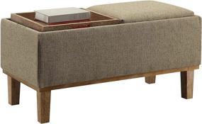 img 3 attached to 🏺 Convenience Concepts Designs4Comfort Brentwood Storage Ottoman, Sandstone: The Perfect Blend of Convenience and Style!