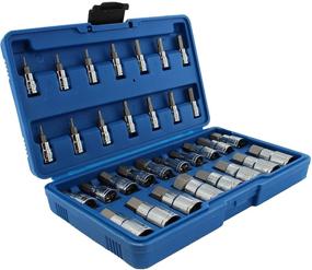 img 4 attached to ABN Hex Socket Set - 32Pc Universal SAE and Metric Allen Socket Set: Sizes Range from 5/64 to 3/4 Inch and 2 to 19mm