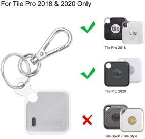 img 3 attached to Силиконовый чехол Fintie с карабином для ключей для Tile Pro (2020) и аксессуаров и принадлежностей для аксессуаров для мобильного телефона
