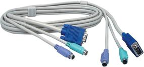 img 1 attached to 🔌 TRENDnet 6-Foot PS2 VGA KVM Combo Cable | Connects with TRENDnet KVM Switches | Keyboard & Mouse: PS/2 6-pin Mini-Din | Monitor: 15-pin HDDB Type | TK-C06