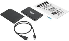 img 1 attached to Tripp Lite USB 3.1 Gen 2 10Gbps SATA SSD/HDD to USB-C Enclosure Adapter with UASP Support, Thunderbolt 3 Compatible, Black