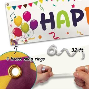 img 1 attached to Colorful Birthday 118X19 7 Grommets Decoration