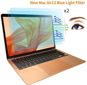 img 3 attached to 👀 Защитите свои глаза с (2PCS PACK) Новый MacBook Air 13 дюймов Blue Light Filter Anti-Glare Screen Protector - Подходит для моделей A2337(M1) A2179 A1932 с Touch ID.